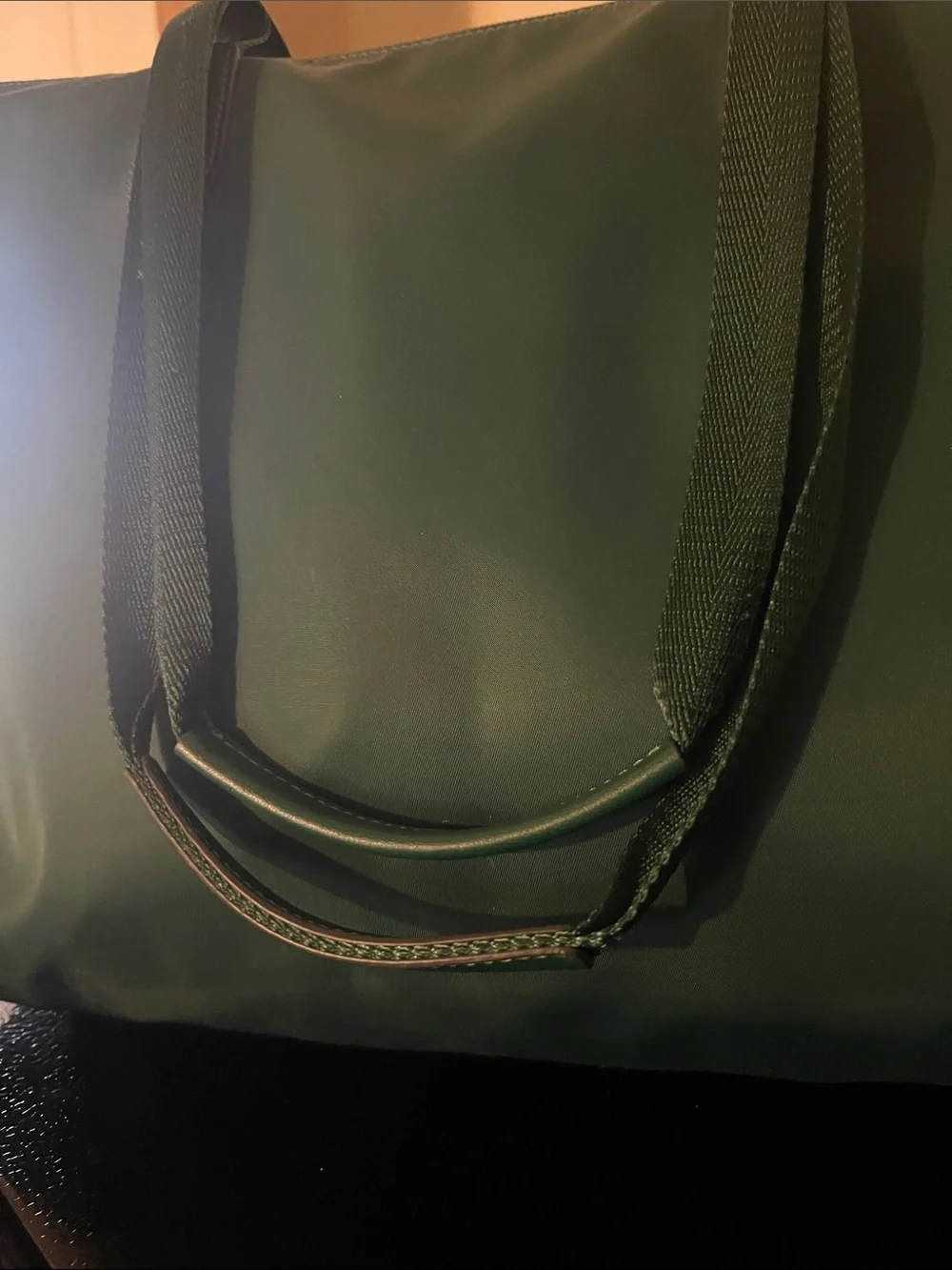 kate spade emerald green nylon tote bag